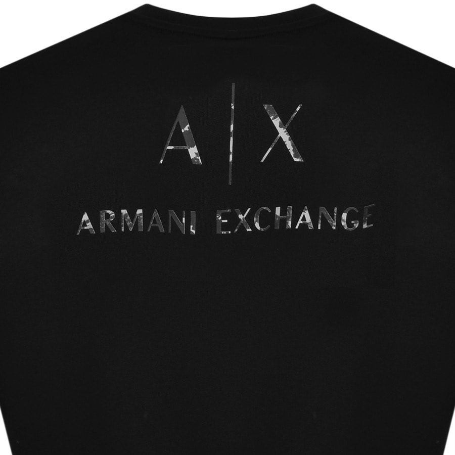 Alternative Image for ProductArmani Exchange Crew Neck Logo Sweatshirt Black3